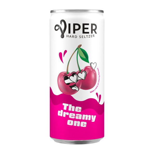 Viper hard seltzer cherry blik 25 cl - 2