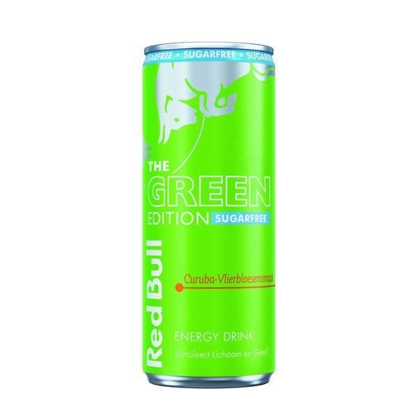 Red bull the green edition sugarfree curuba vlierbloesemsmaak blik 250 ml - 2