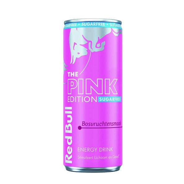 Red bull the pink edition sugarfree bosvruchtensmaak blik 250 ml - 3