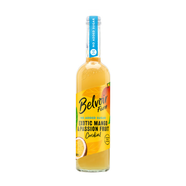Belvoir nod added sugar mango & passionfruit cordial fles 500 ml - 2