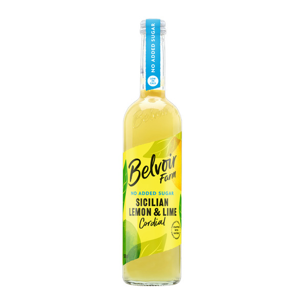 Belvoir no added suger sicilian lemon & lime cordial 500 ml - 2