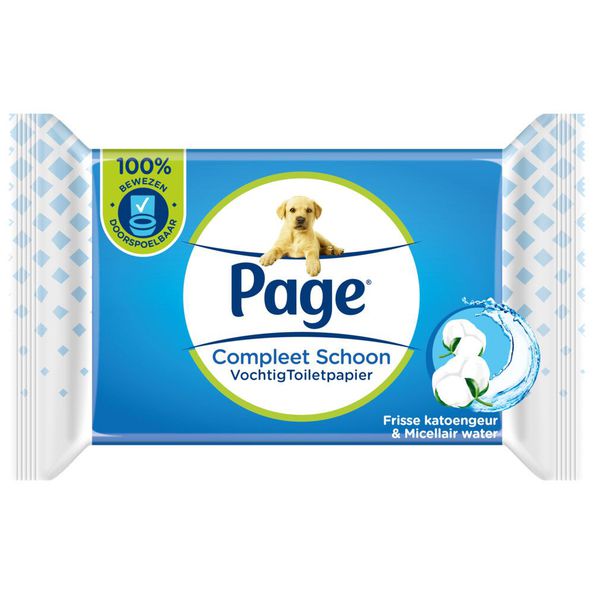 Page Compleet Schoon vochtig toiletpapier 38 vel - 2