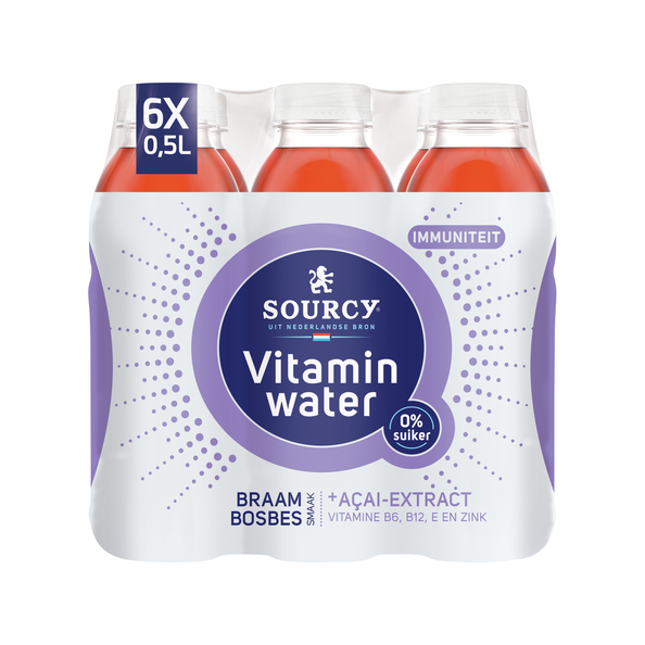 Sourcy vitaminwater braam bosbes met acai extract pet 50 cl - 2