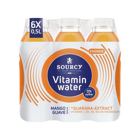 Sourcy vitaminwater mango/guave met guarana extract energy pet 50 cl - 2