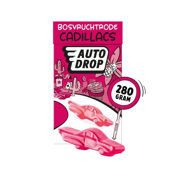 Autodrop mixdoos bosvrucht rode cadillacs 280 gr - 2