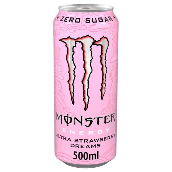 Monster energy ultra strawberry dreams zero sugar blik 0.5 liter - 2