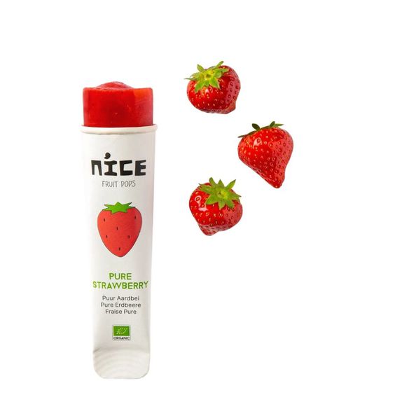 Nice bio knijpijsje puur aardbei 60 ml - 2