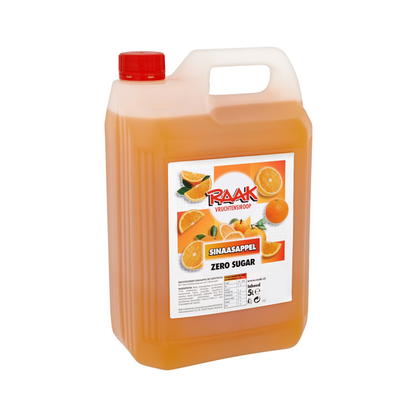 Raak vruchtensiroop zero sinaasappel 5 liter