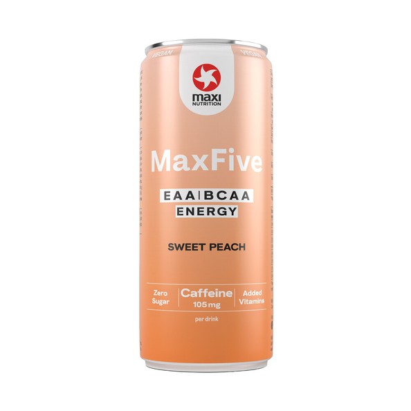 MAXI NUTRITION MaxFive EAA/BCAA Energy drink Peach blik 330 ml