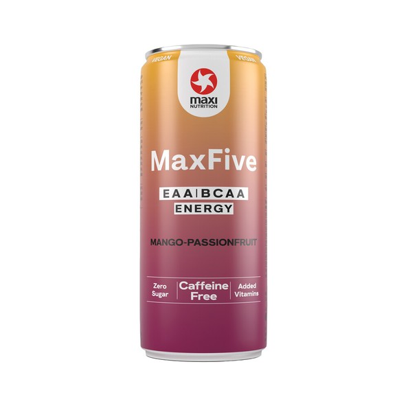 MAXI NUTRITION MaxFive EAA/BCAA Energy drink Mango-Passionfruit blik 330 ml
