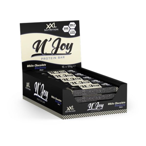 XXL Nutrition n'joy protein bar white chocolate blueberry 55 gr - 1