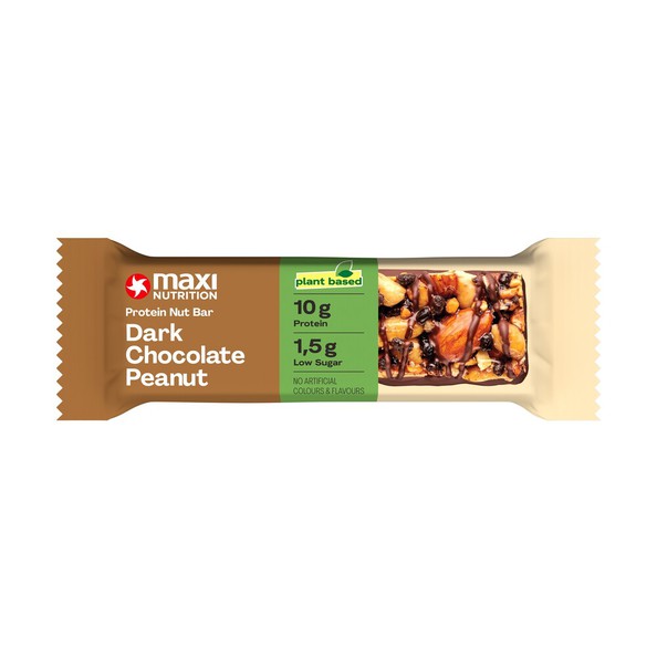 MAXI NUTRITION protein nut bar dark chocolate peanut 46 gr