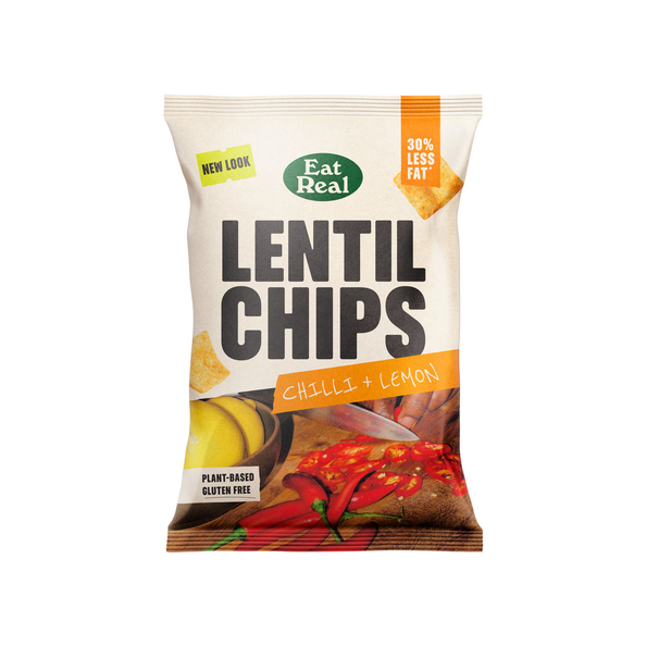 Eat Real Chilli & Lemon Lentil Chips 95gr. a10
