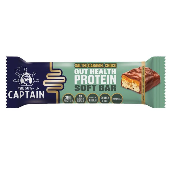 The gutsy captain salted caramel & choco bar 45 gr