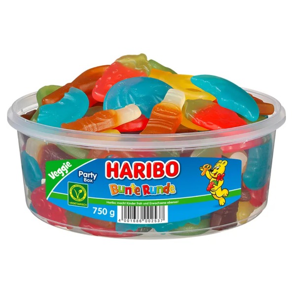 Haribo bunte runde party box 750gr. a12