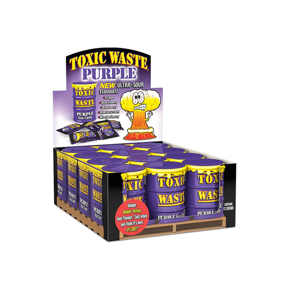 Toxic waste purple sour candy drum 42 gr