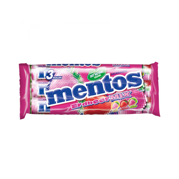 Mentos strawberry mix 3x37.5gr. a25