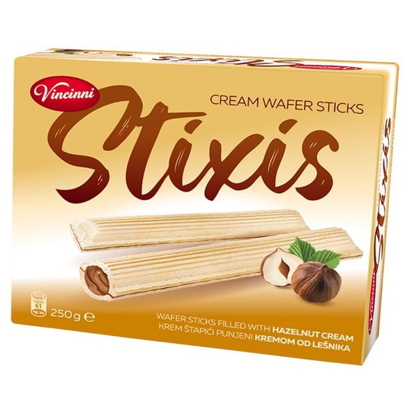Stixis waffelstabchen haselnuss 250gr. a14