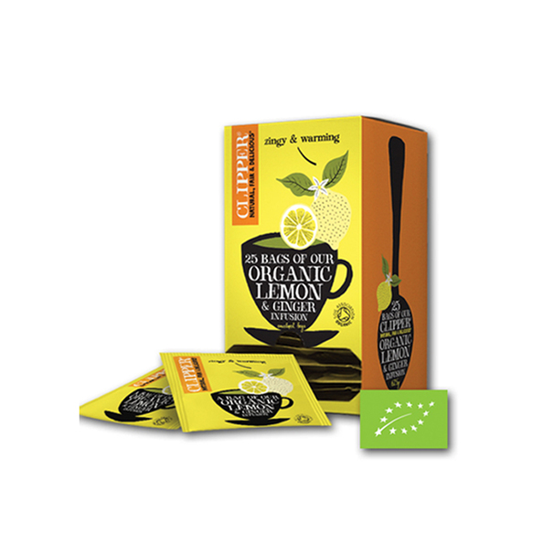 Clipper infusion lemon & ginger bio 25st. a6