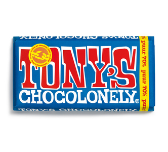 Tony's Chocolonely reep pure chocolade 70% 180 gr
