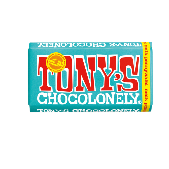 Tony's Chocolonely reep melk pennywafel 180 gr