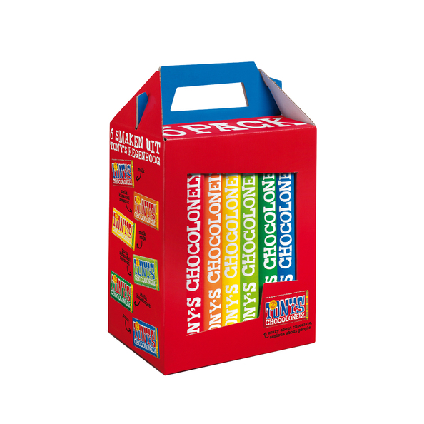 Tony's Chocolonely rainbowpack 6-pack
