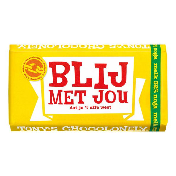 Tony's Chocolonely Melk Noga Liefde 180 gr