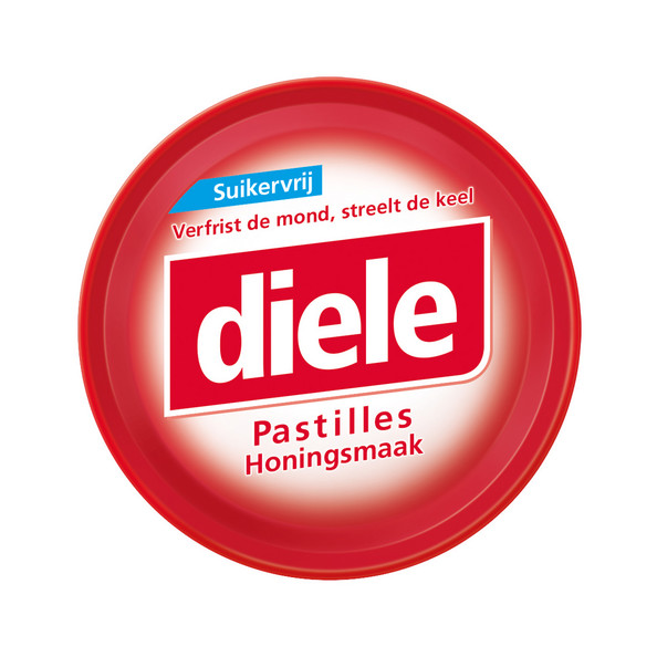 Diele pastilles honing suikervrij blikje 50 gr