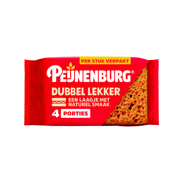 Peijnenburg dubbel lekker naturel 4-pack 196 gr