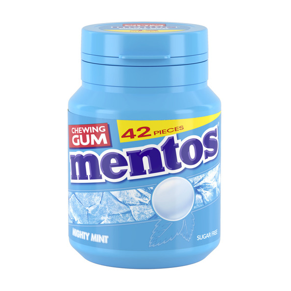 Mentos gum mighty mint bottle 42 stukjes