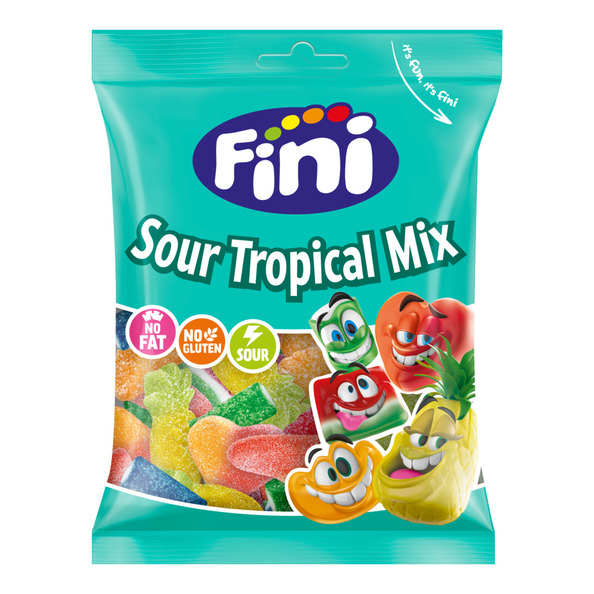 Fini sour tropical mix zakje 90 gr