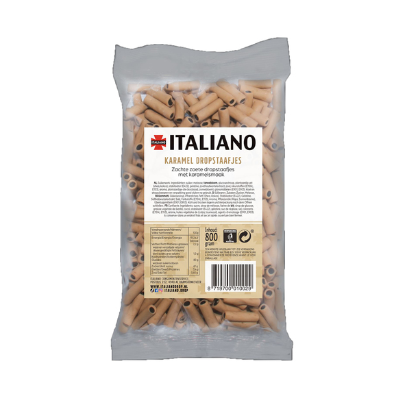 Italiano karamel dropstaafjes 800 gr