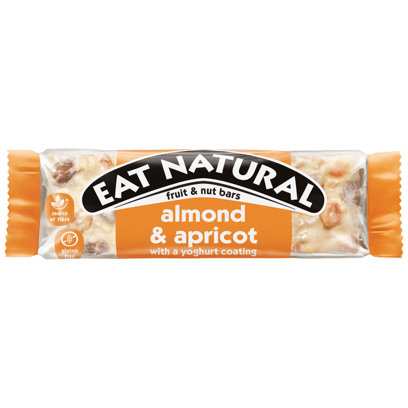Eat natural amandel & abrikoos met een yoghurt laagje 40 gr