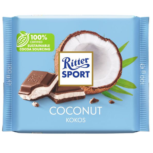 Ritter sport melk chocolade met kokosvulling 100 gr