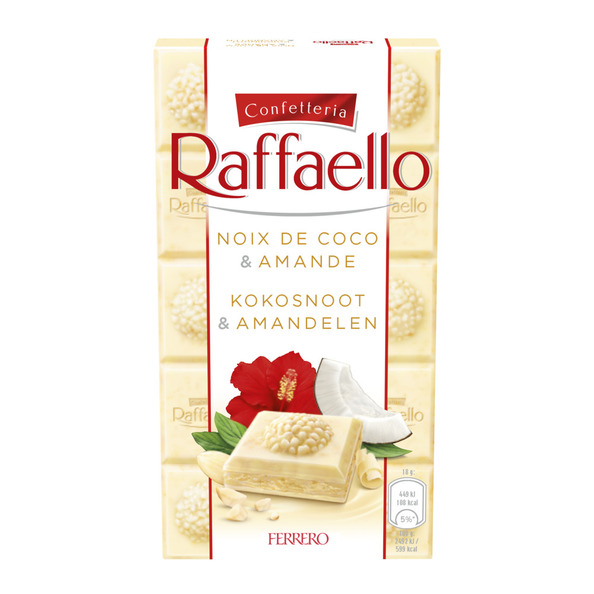 Ferrero raffaello tablet coco almond white 90 gr