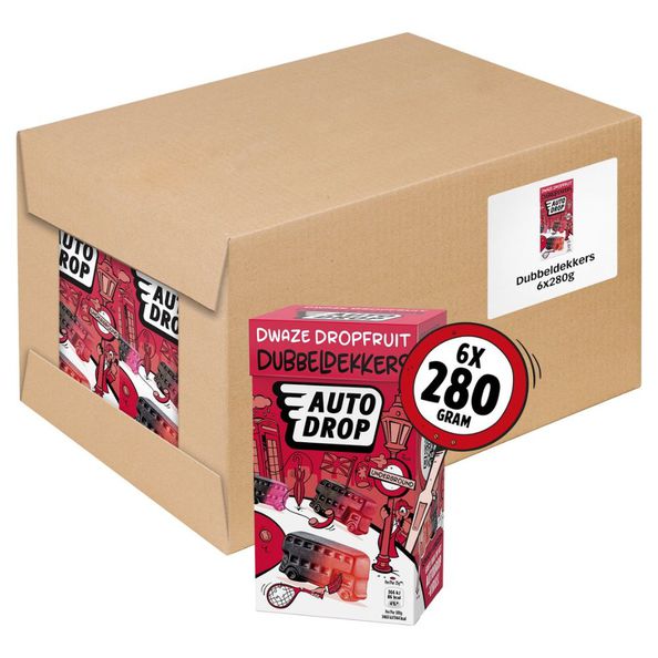 Autodrop dwaze dropfruit dubbeldekkers doosje 280 gr - 1