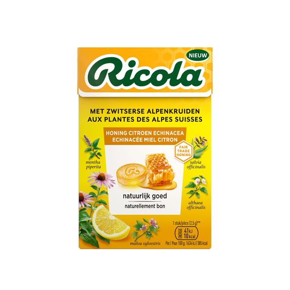 Ricola honing citroen echinacea doosje 50 gr