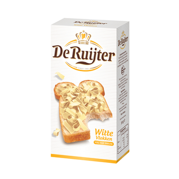 De Ruijter chocolade vlokken wit 300 gr