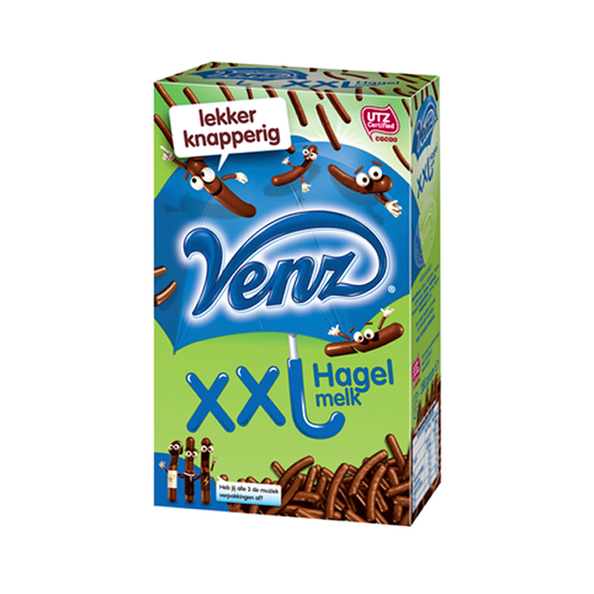 Venz XXL chocoladehagelslag melk 380 gr