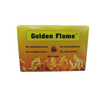 Golden Flame witte aanmaakblokjes 48 stuks
