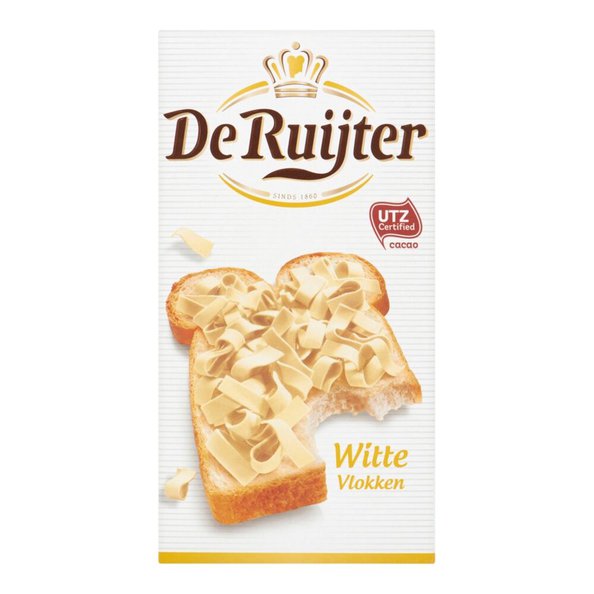 De ruijter choco vlokken wit 300gr. a7