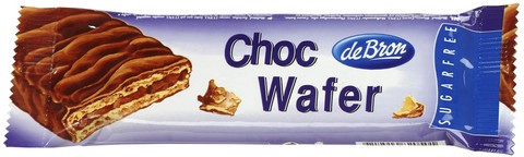 De bron choc wafer suikervrij 34 gr