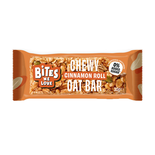 BWL chewy oat bar cinnamon roll 30 gr displaydoos