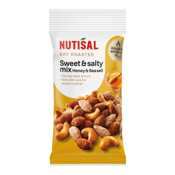 Nutisal dry roasted sweet & salty mix zakje 60 gr