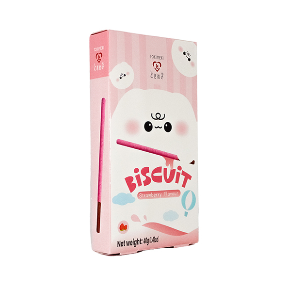 Tokimeki biscuit stick strawberry flavour 40 gr