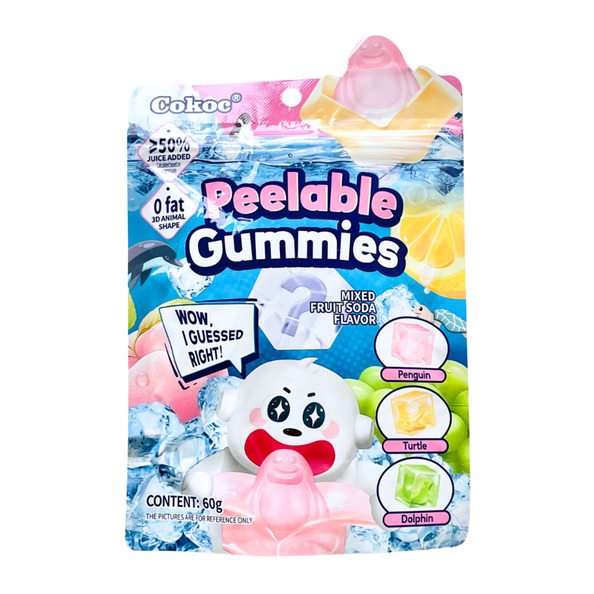 Cokoc peelable gummies mixed fruit soda zakje 60 gr