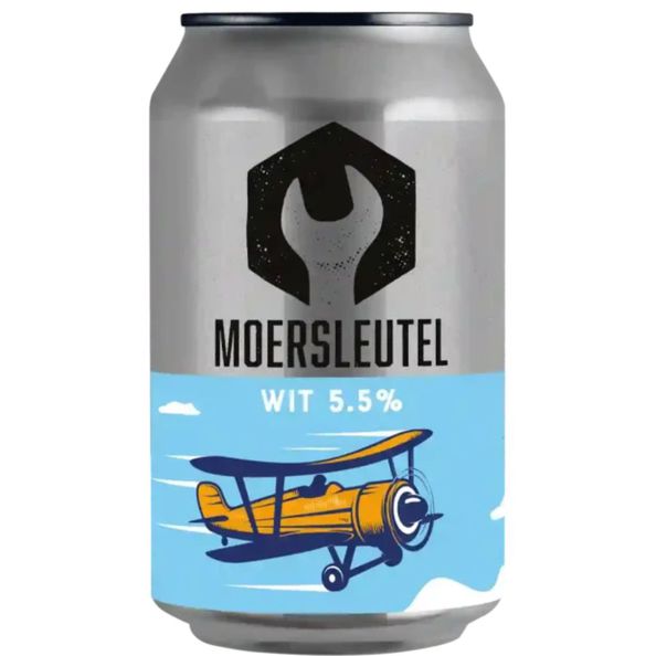 Moersleutel wit blik 33 cl