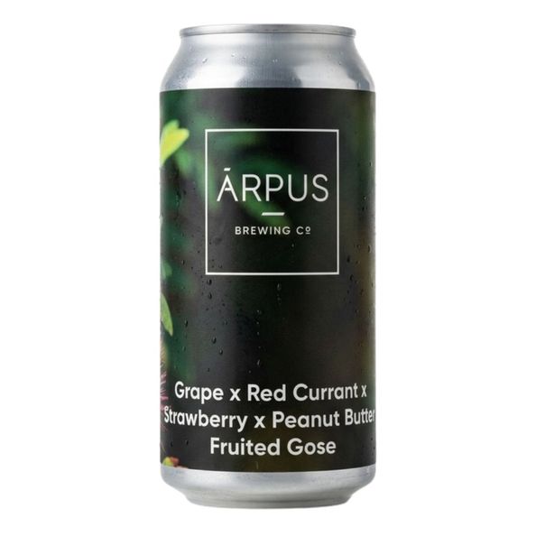 Arpus grape x red currant x strawberry x peanut butter fruited gose blik 44 cl