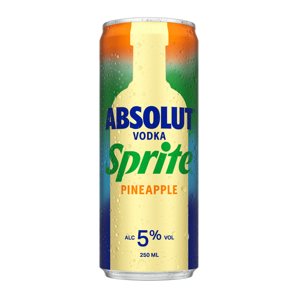 Absolut vodka & sprite pineapple blik 250 ml