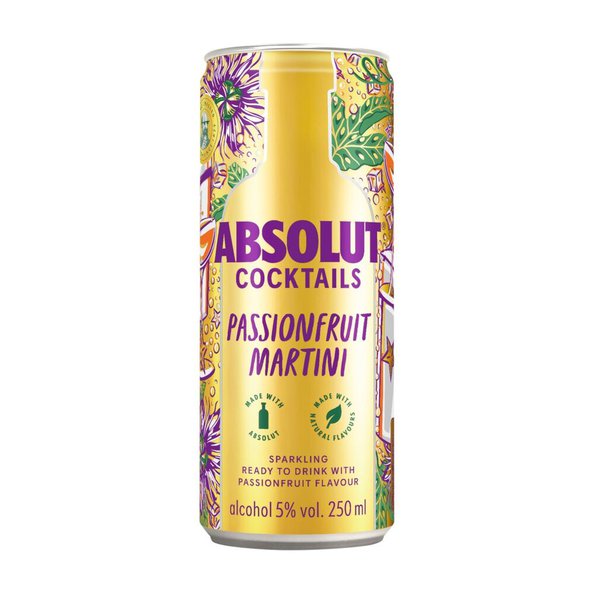 Absolut passionfruit martini blik 250 ml